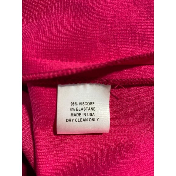 Buchanan Kang 16 Top Ponte Tunic Pockets Elbow Sl Dark Hot Pink Drop Shoulders - Picture 6 of 7